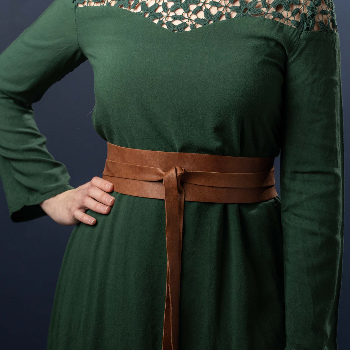 Women's Full Grain Leather Wrap Belt - Holtz Leather