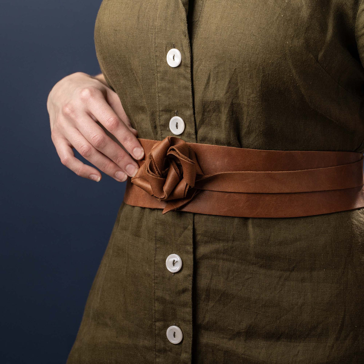 Women's Full Grain Leather Wrap Belt - Holtz Leather