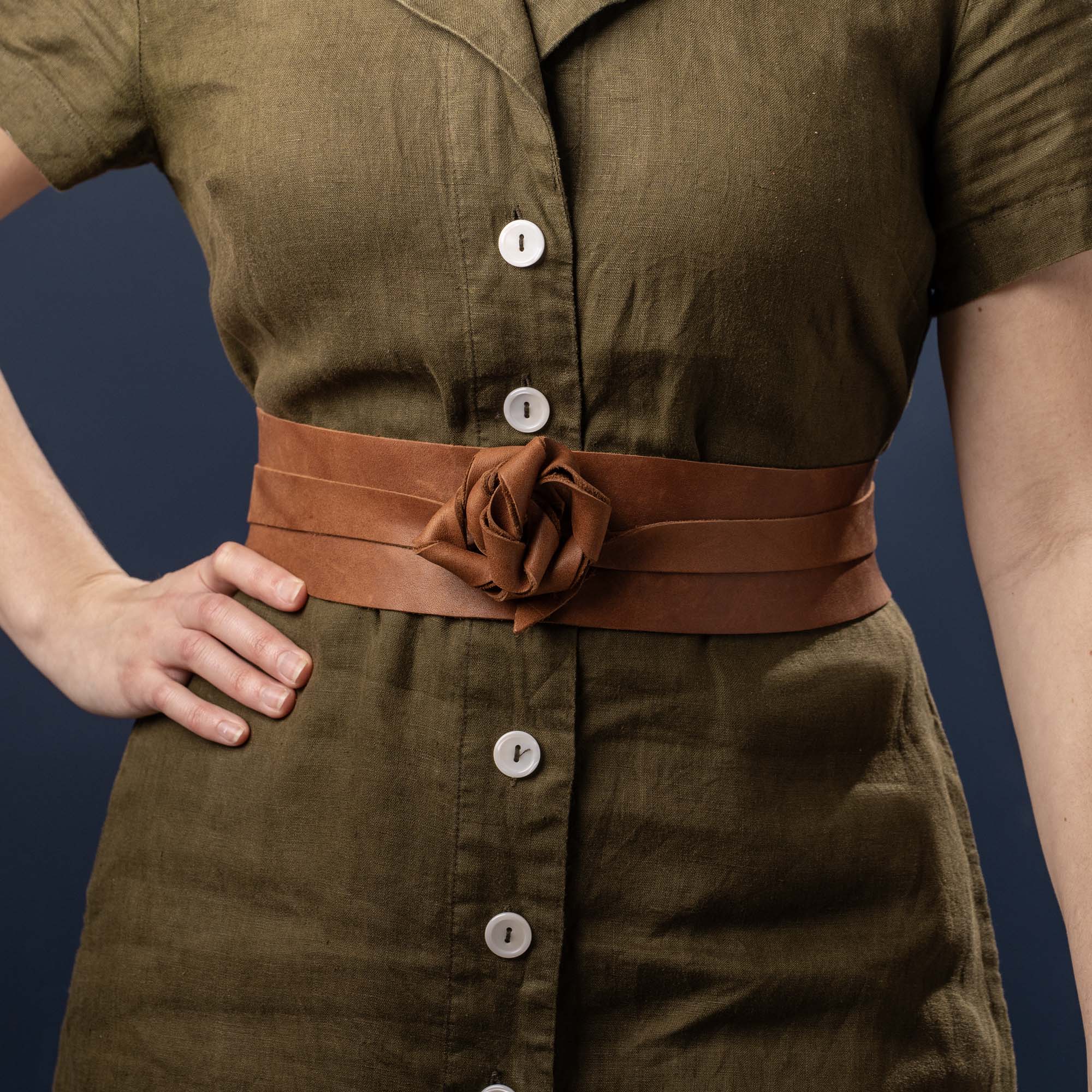 Women's Full Grain Leather Wrap Belt - Holtz Leather Women's Full Grain Leather Wrap Belt - Holtz Leather