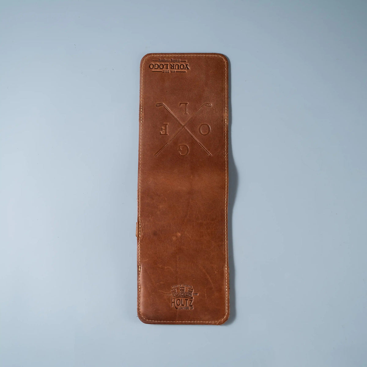 Your Logo + Our Leather - Fine Leather Golf Scorecard Holder and Logbook - Custom Logo and Corporate Gifting - Holtz Leather