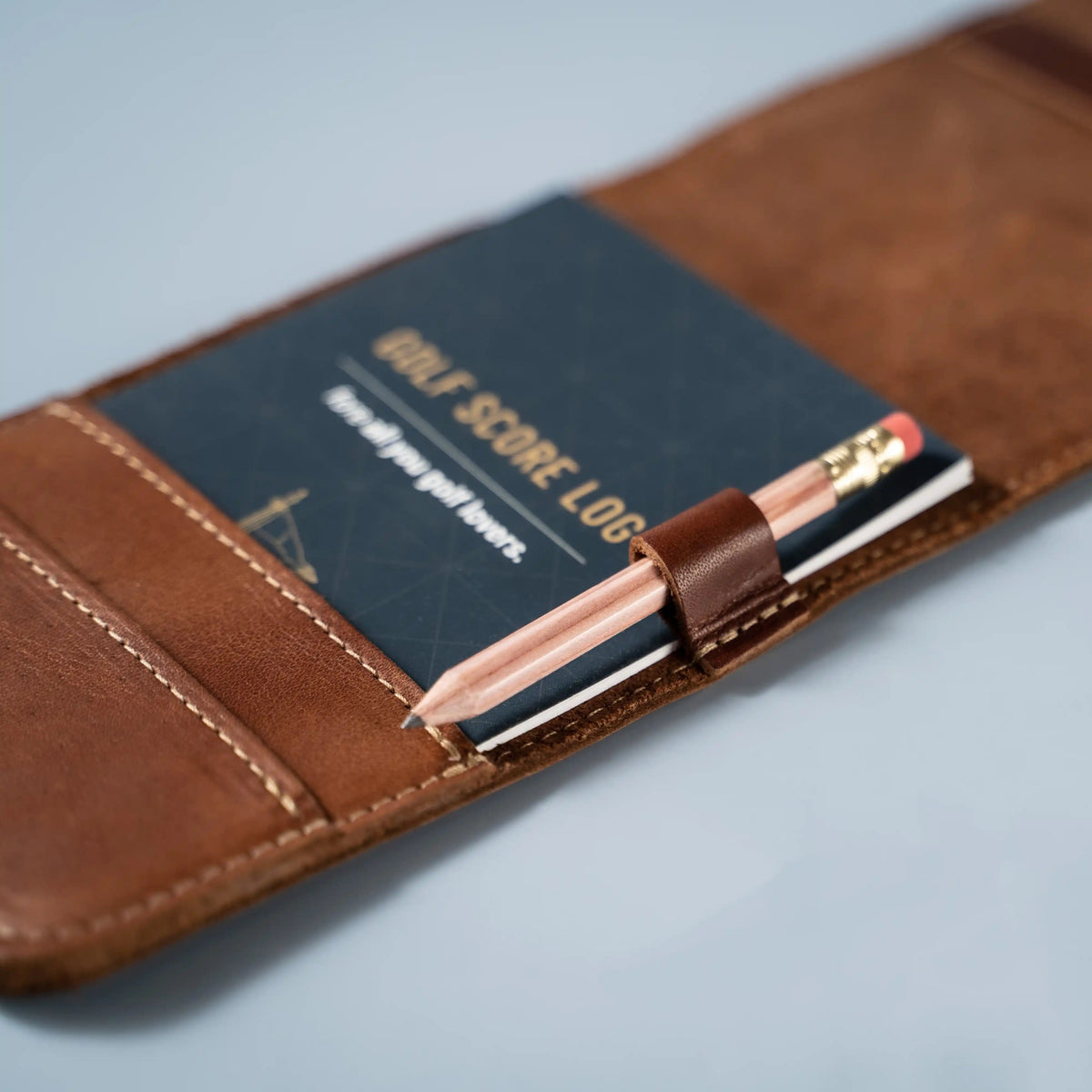 Your Logo + Our Leather - Fine Leather Golf Scorecard Holder and Logbook - Custom Logo and Corporate Gifting - Holtz Leather