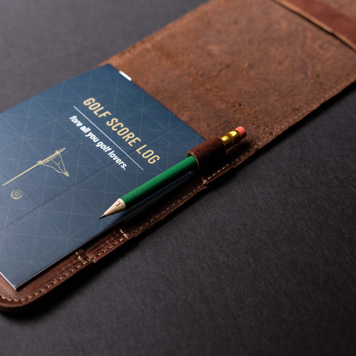 Your Logo + Our Leather - Fine Leather Golf Scorecard Holder and Logbook - Custom Logo and Corporate Gifting - Holtz Leather