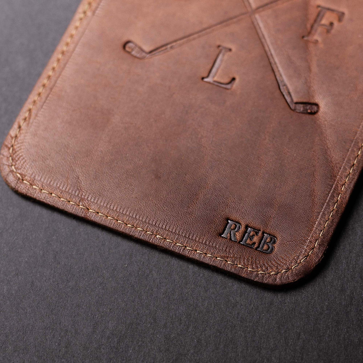 Your Logo + Our Leather - Fine Leather Golf Scorecard Holder and Logbook - Custom Logo and Corporate Gifting - Holtz Leather