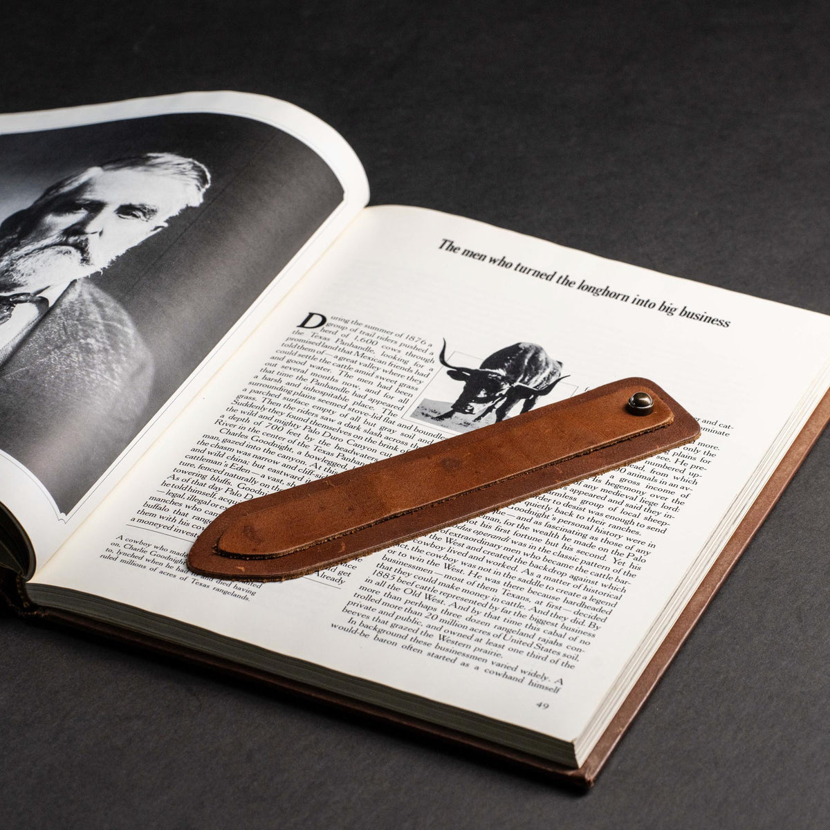 Your Logo + Our Leather - Personalized Fine Leather Double Bookmarks - Custom Logo and Corporate Gifting - Holtz Leather