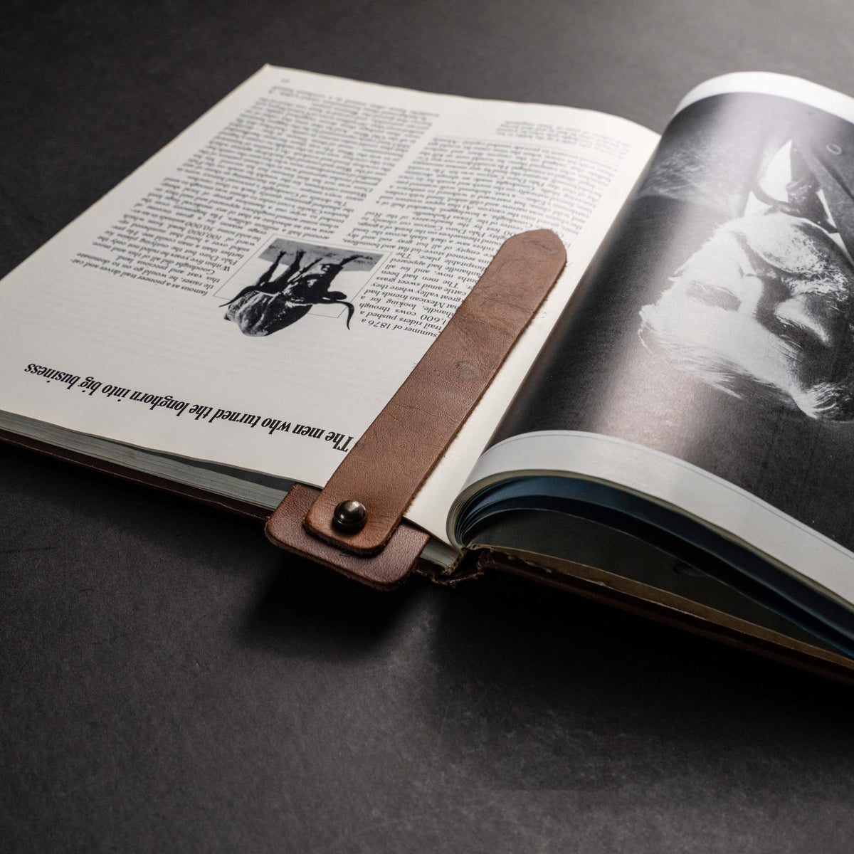 Your Logo + Our Leather - Personalized Fine Leather Double Bookmarks - Custom Logo and Corporate Gifting - Holtz Leather