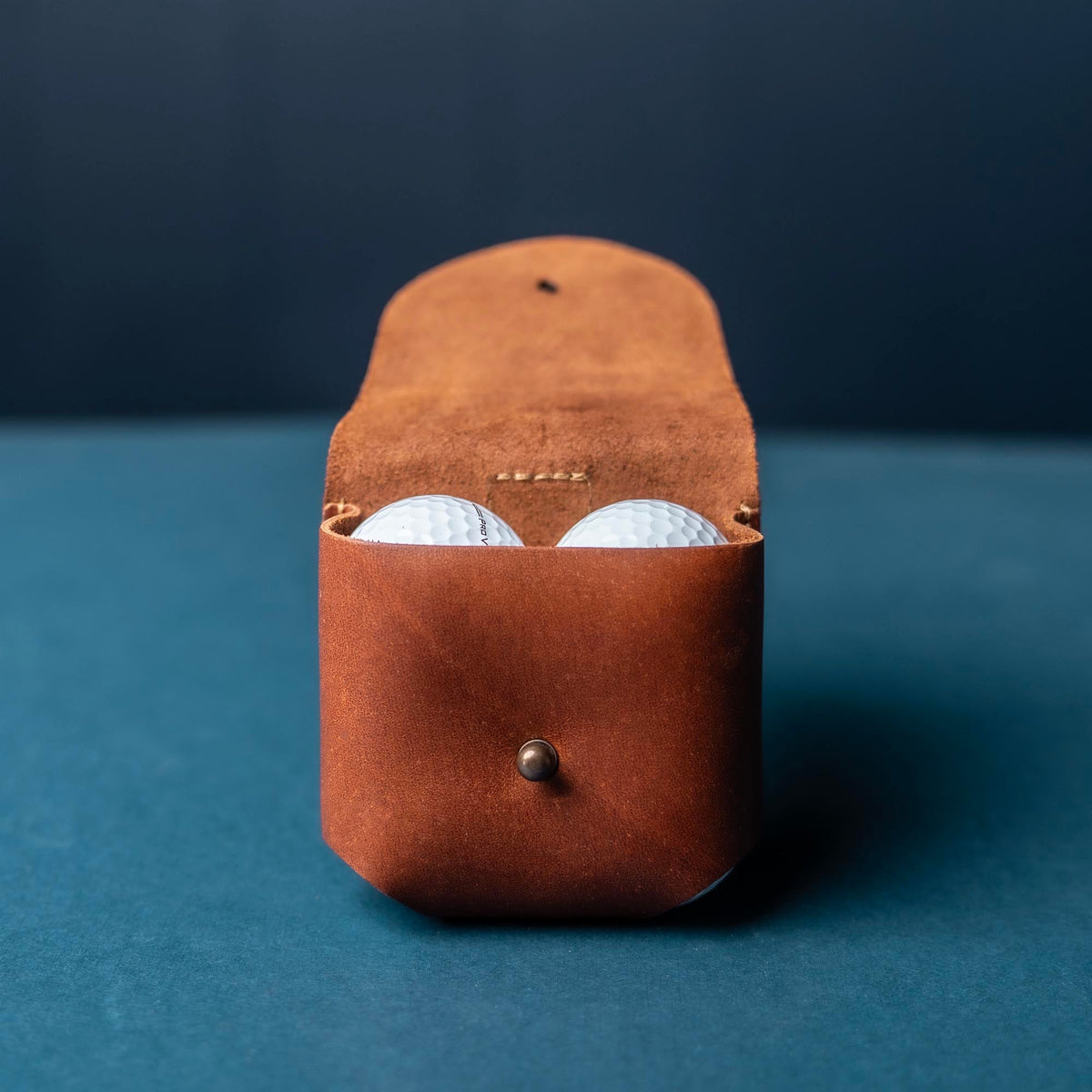 Your Logo + Our Leather - Personalized Fine Leather Golf Ball Holster - Custom Logo and Corporate Gifting - Holtz Leather