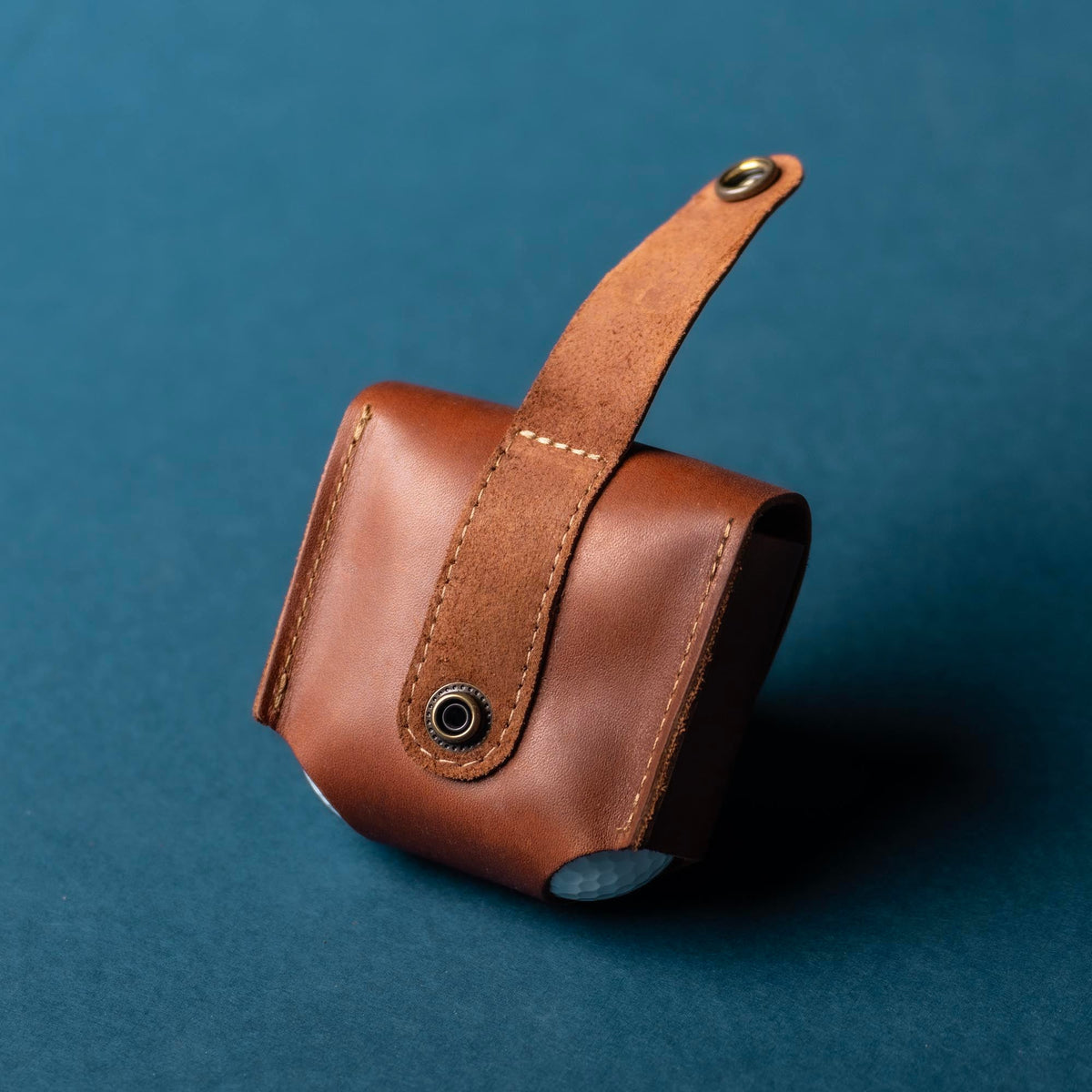 Your Logo + Our Leather - Personalized Fine Leather Golf Ball Holster - Custom Logo and Corporate Gifting - Holtz Leather