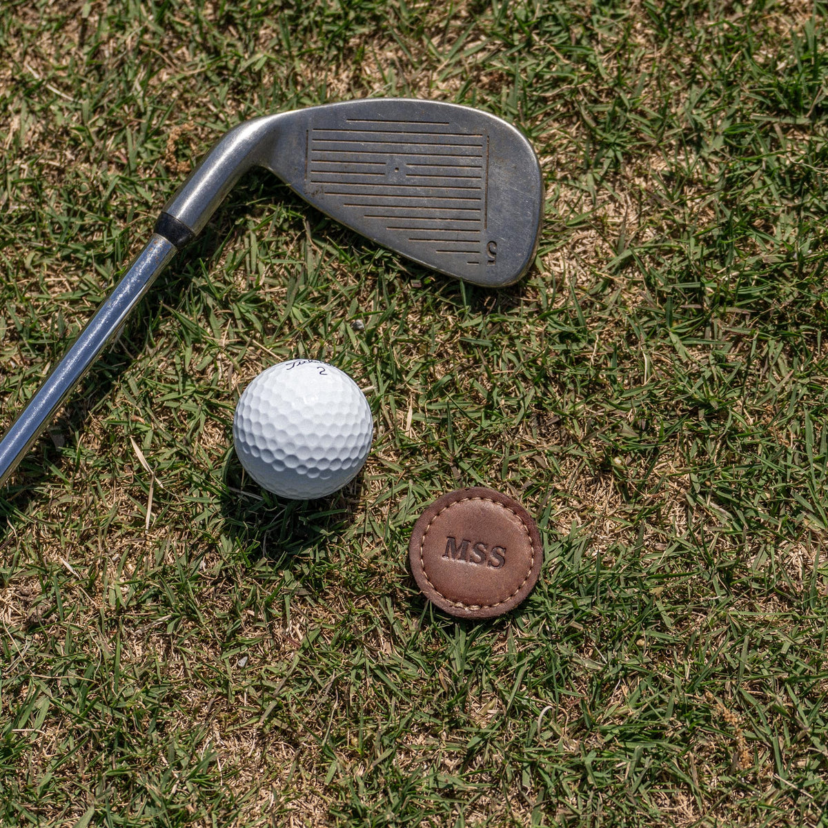Your Logo + Our Leather - Personalized Fine Leather Golf Ball Markers - Set of 3 - Custom Logo and Corporate Gifting - Holtz Leather