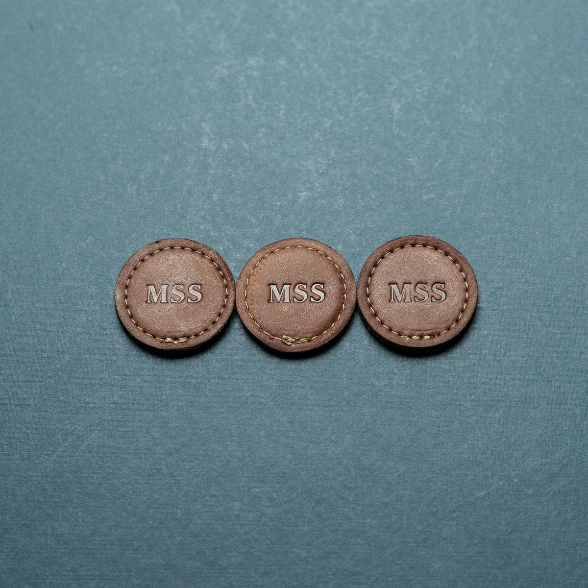 Your Logo + Our Leather - Personalized Fine Leather Golf Ball Markers - Set of 3 - Custom Logo and Corporate Gifting - Holtz Leather