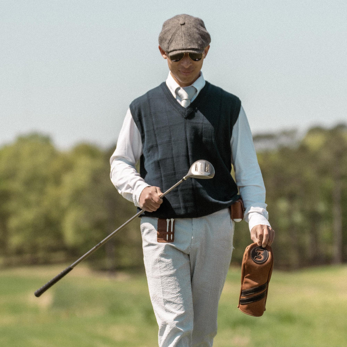 Your Logo + Our Leather - Personalized Fine Leather Golf Club Head Covers - Custom Logo and Corporate Gifting - Holtz Leather