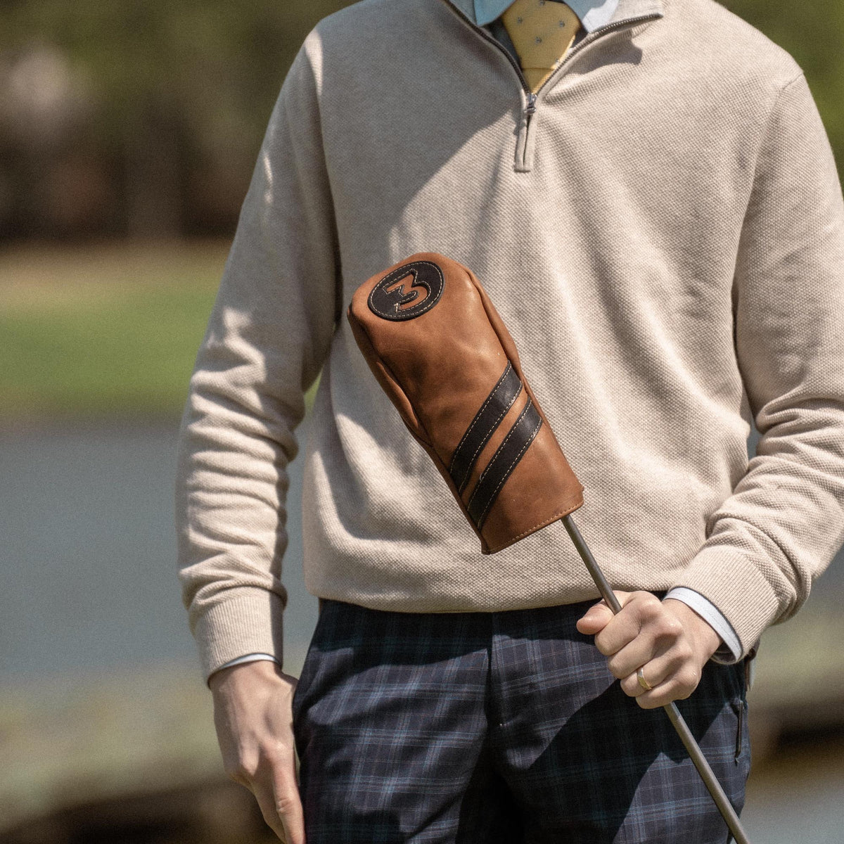 Your Logo + Our Leather - Personalized Fine Leather Golf Club Head Covers - Custom Logo and Corporate Gifting - Holtz Leather
