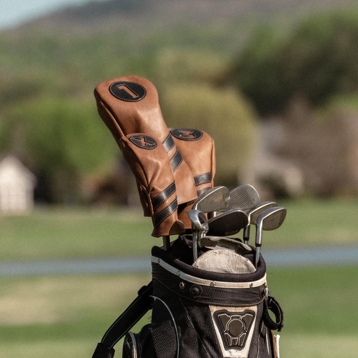 Your Logo + Our Leather - Personalized Fine Leather Golf Club Head Covers - Custom Logo and Corporate Gifting - Holtz Leather