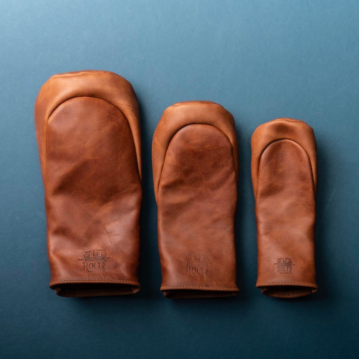 Your Logo + Our Leather - Personalized Fine Leather Golf Club Head Covers - Custom Logo and Corporate Gifting - Holtz Leather