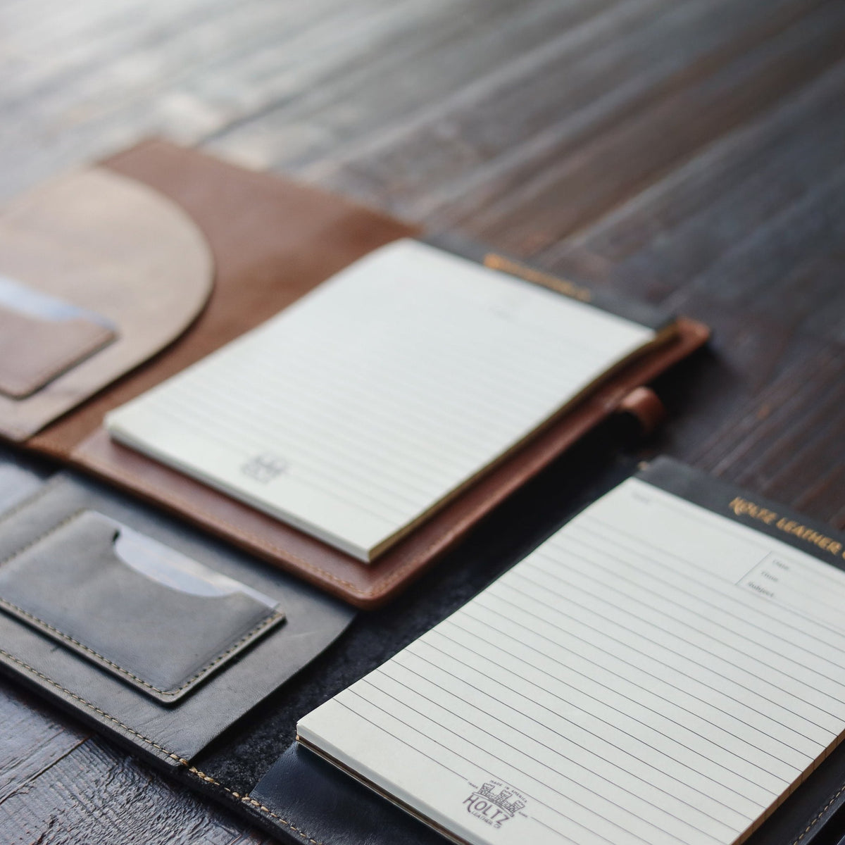 Your Logo + Our Leather - The Ledger Personalized Fine Leather A5 Legal Pad Notebook - Custom Logo and Corporate Gifting - Holtz Leather