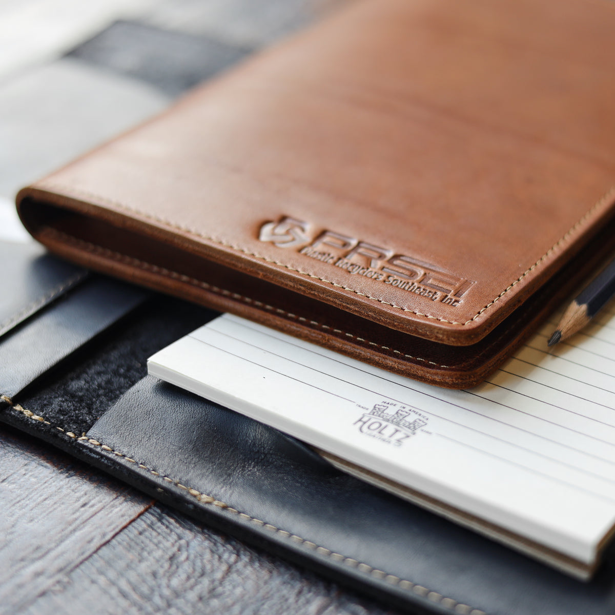 Your Logo + Our Leather - The Ledger Personalized Fine Leather A5 Legal Pad Notebook - Custom Logo and Corporate Gifting