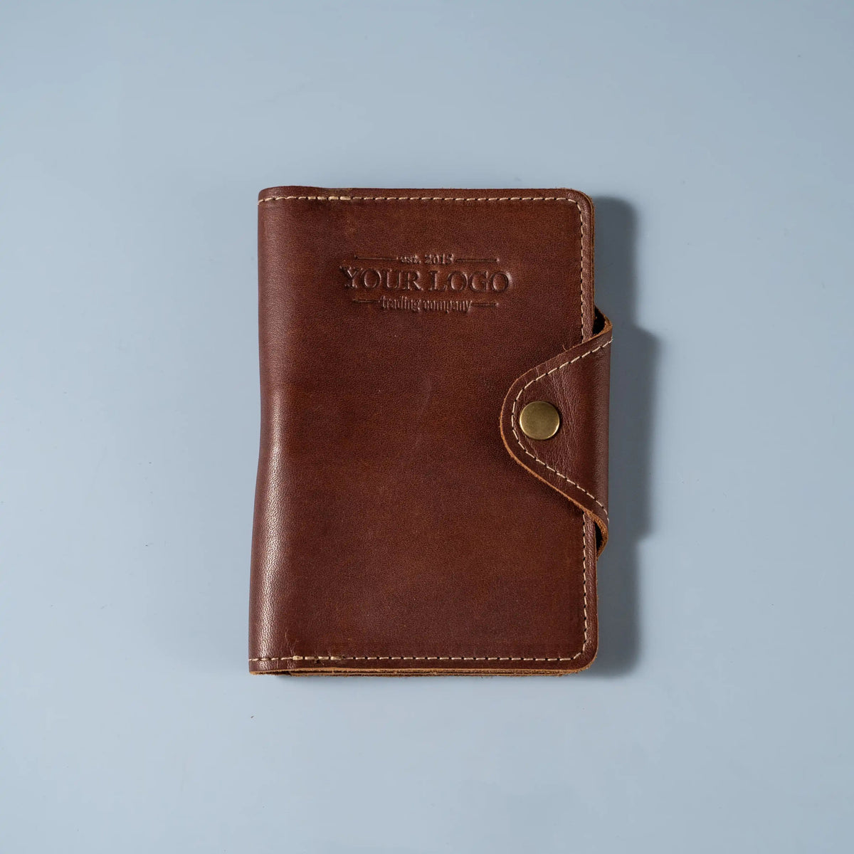 Your Logo + Our Leather - The Logbook Fine Leather Field Notes Moleskine Wallet Pocketbook Cover - Custom Logo and Corporate Gifitng - Holtz Leather