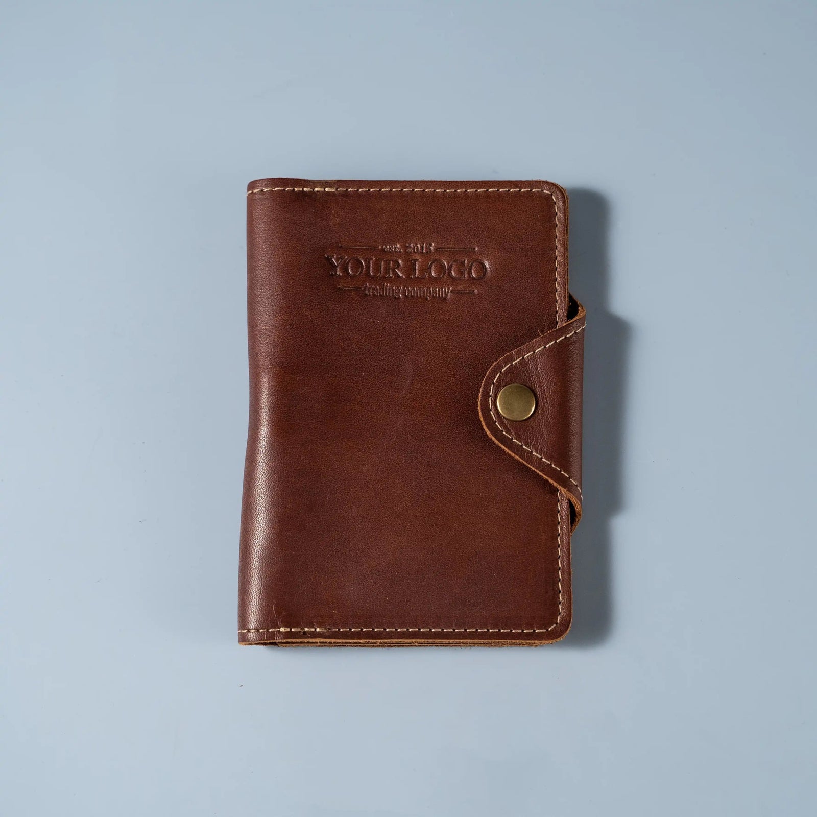 Your Logo + Our Leather - The Logbook Fine Leather Field Notes Moleskine Wallet Pocketbook Cover - Custom Logo and Corporate Gifitng - Holtz Leather
