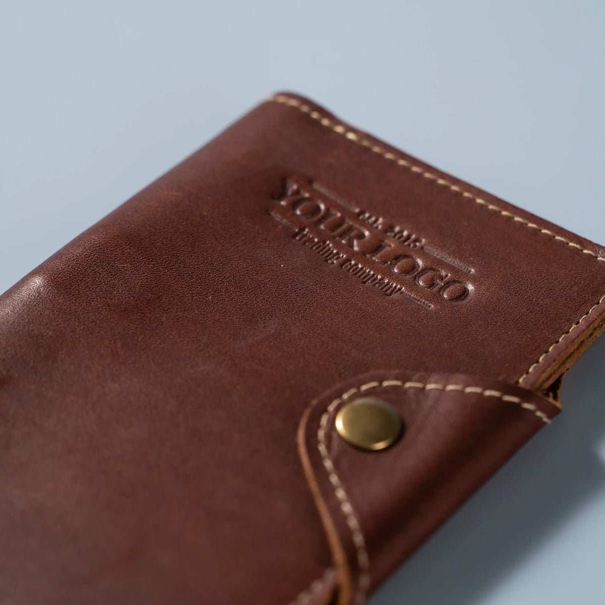 Your Logo + Our Leather - The Logbook Fine Leather Field Notes Moleskine Wallet Pocketbook Cover - Custom Logo and Corporate Gifitng - Holtz Leather