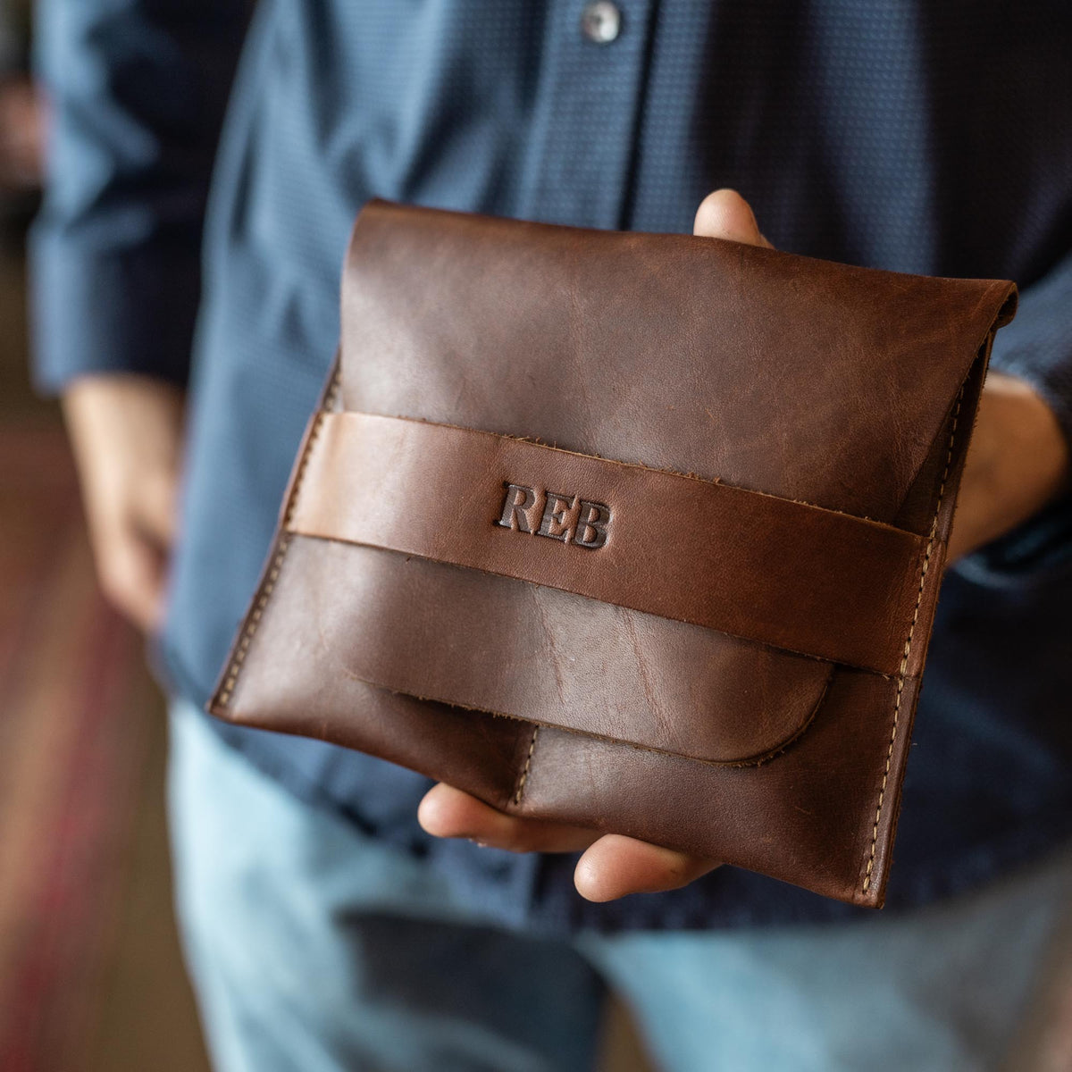 Your Logo + Our Leather - The Meridian Personalized Full Grain Leather Watch Holder Travel Case - Custom Logo + Corporate Gifting - Holtz Leather