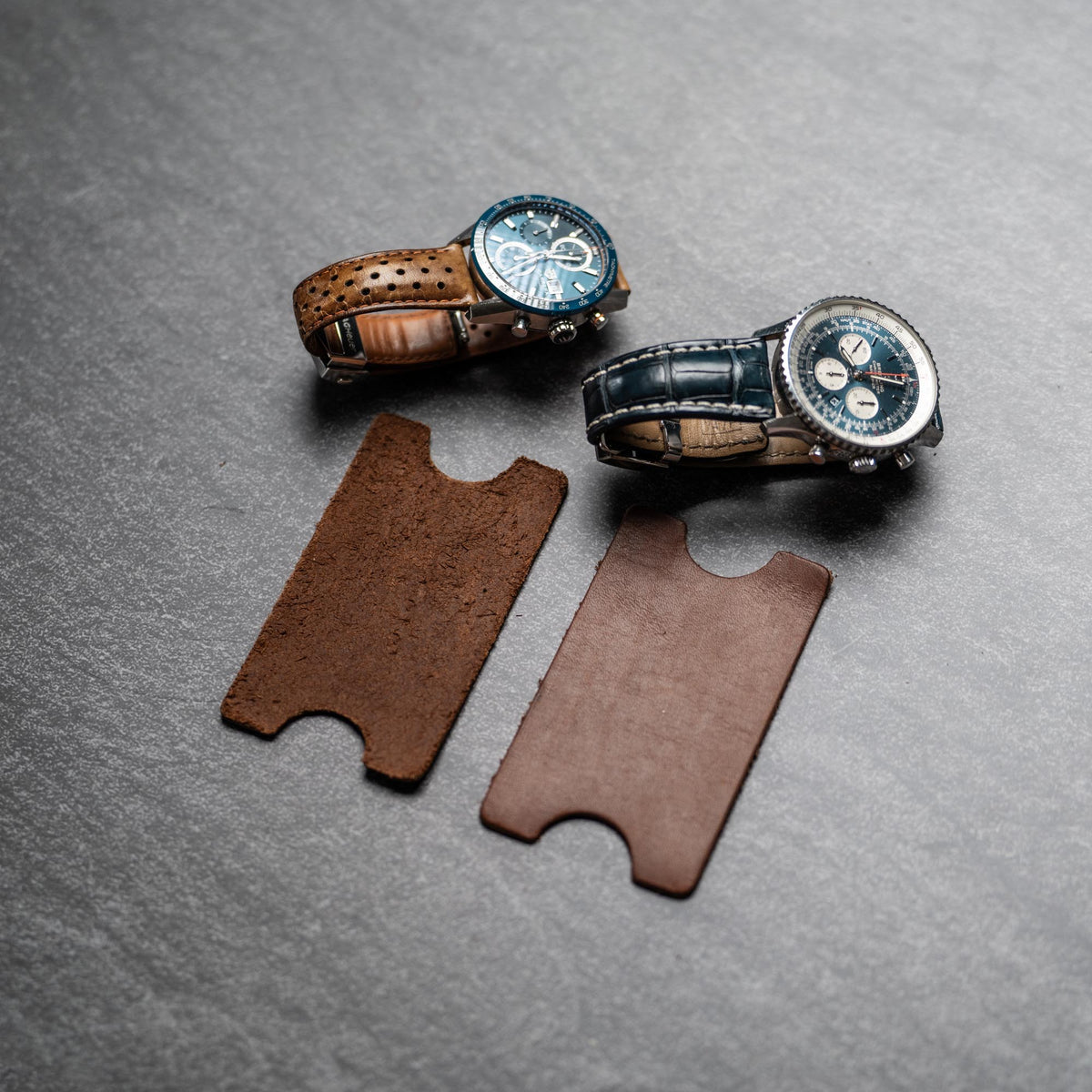 Your Logo + Our Leather - The Meridian Personalized Full Grain Leather Watch Holder Travel Case - Custom Logo + Corporate Gifting - Holtz Leather