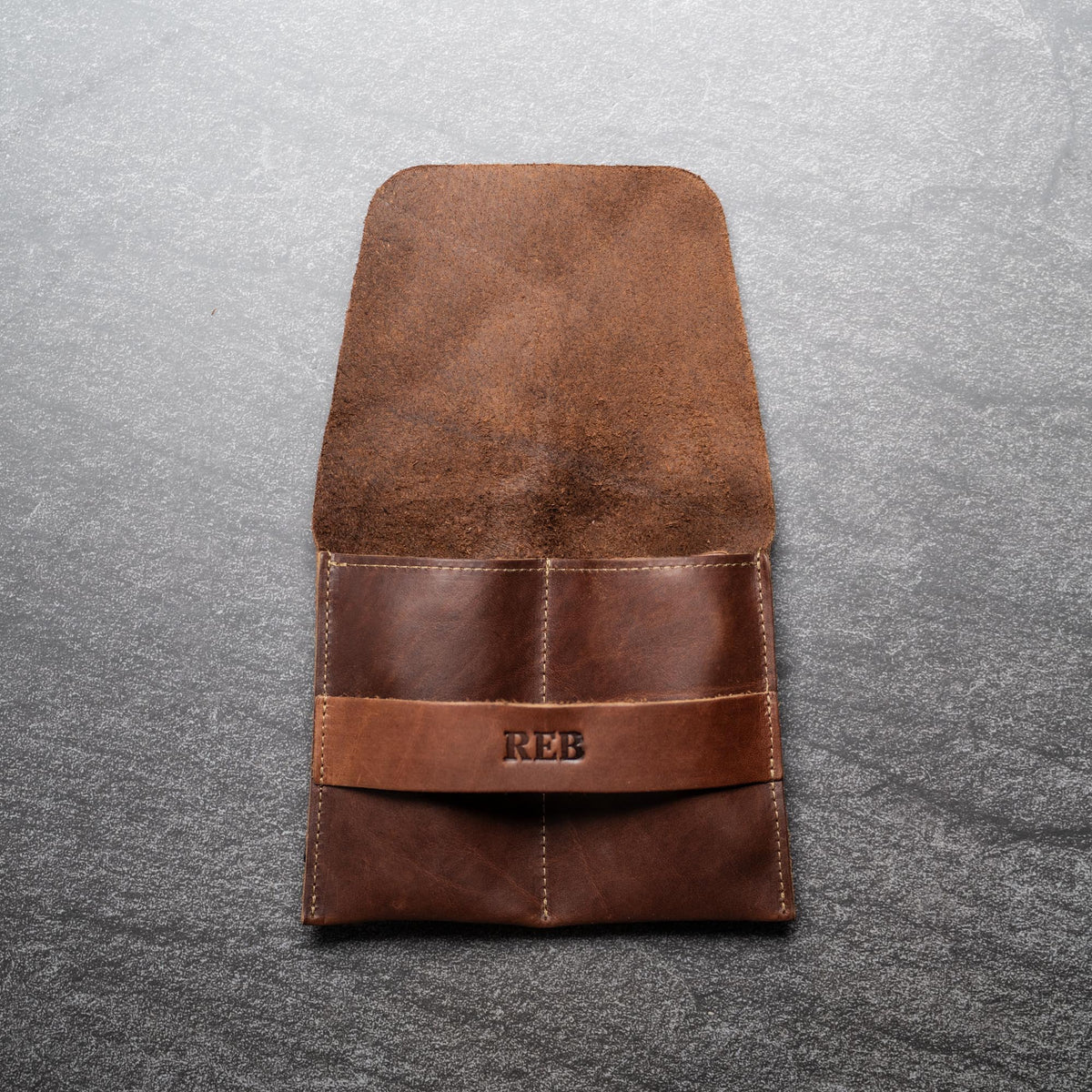 Your Logo + Our Leather - The Meridian Personalized Full Grain Leather Watch Holder Travel Case - Custom Logo + Corporate Gifting - Holtz Leather