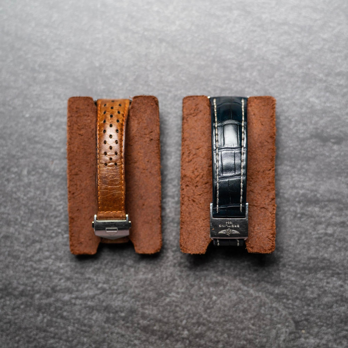 Your Logo + Our Leather - The Meridian Personalized Full Grain Leather Watch Holder Travel Case - Custom Logo + Corporate Gifting - Holtz Leather