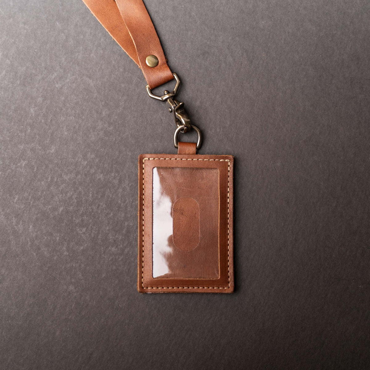 Your Logo + Our Leather - The Navigator ID Badge Holder for Lanyards - Holtz Leather