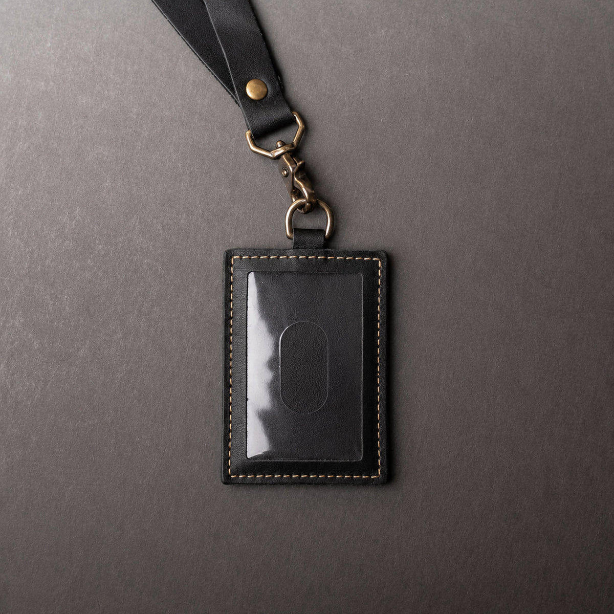 Your Logo + Our Leather - The Navigator ID Badge Holder for Lanyards - Holtz Leather
