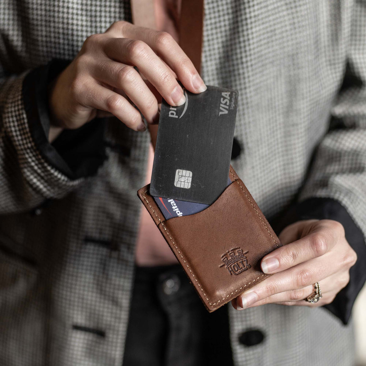 Your Logo + Our Leather - The Navigator ID Badge Holder for Lanyards - Holtz Leather