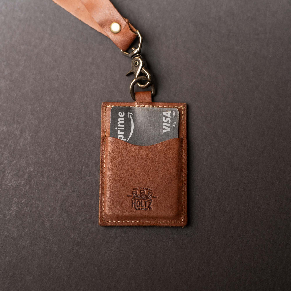 Your Logo + Our Leather - The Navigator ID Badge Holder for Lanyards - Holtz Leather