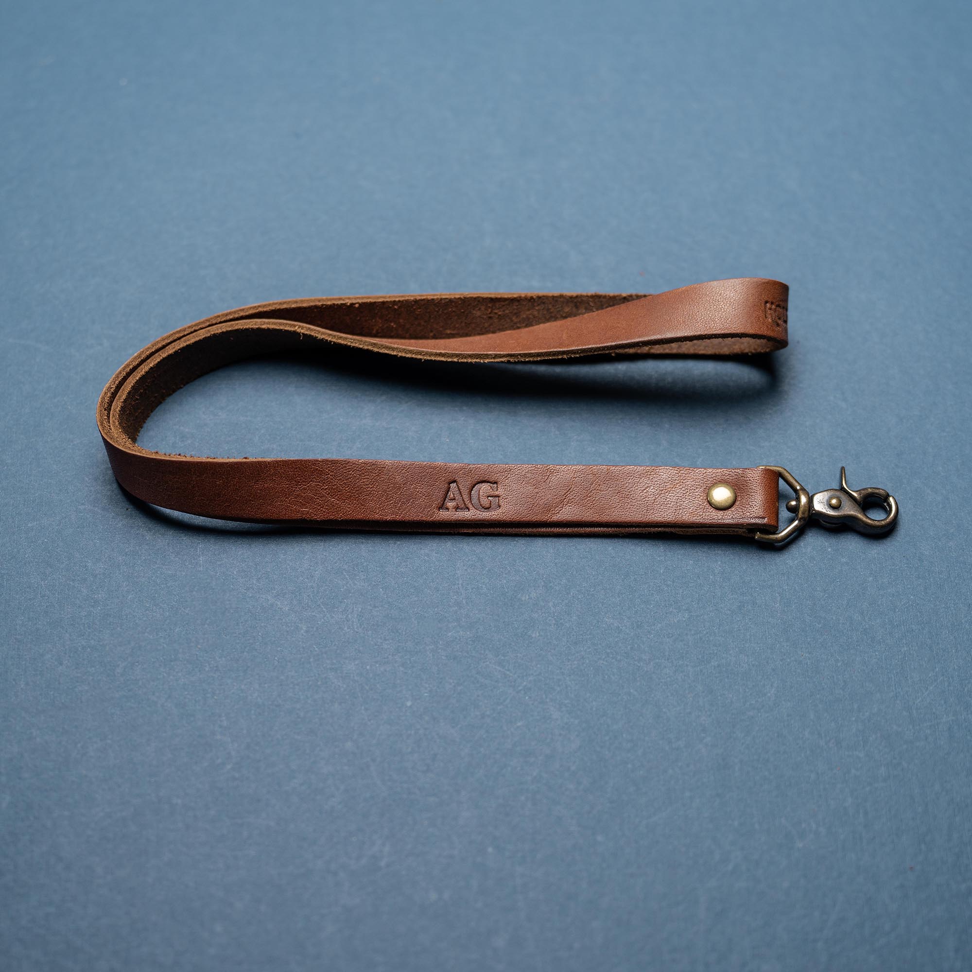Your Logo + Our Leather - The Producer – Personalized Fine Leather Lanyard with Swivel Clip - Custom Logo and Corporate Gifting - Holtz Leather