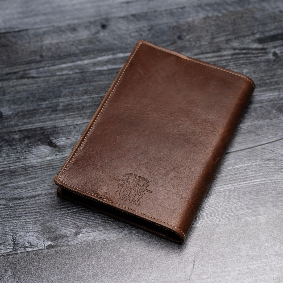 Your Logo + Our Leather - The Scholar - Personalized Leather Journal Cover - Custom Logo and Corporate Gifting - Holtz Leather