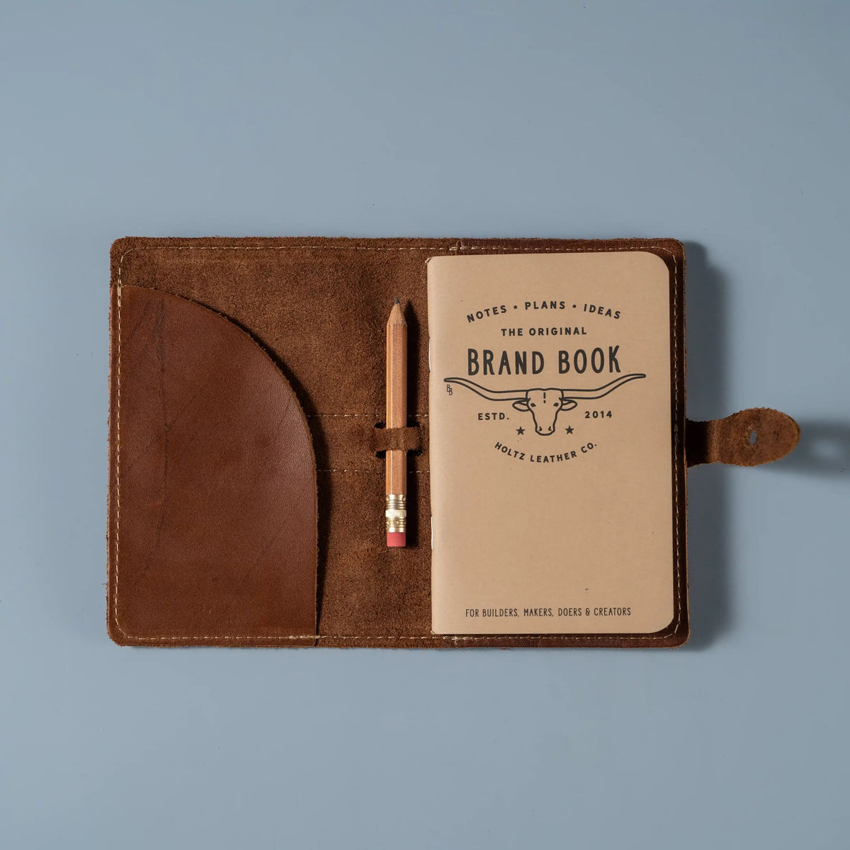 Your Logo + Our Leather - The Surveyor Fine Leather Pocket Journal Cover for Field Notes - Custom Logo and Corporate Gifting - Holtz Leather
