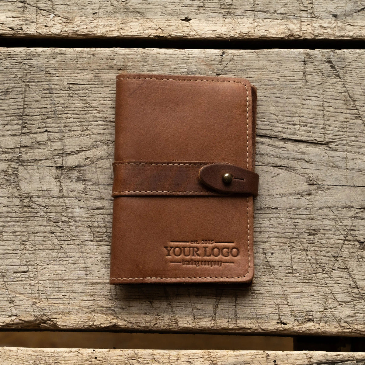 Your Logo + Our Leather - The Surveyor Fine Leather Pocket Journal Cover for Field Notes - Custom Logo and Corporate Gifting - Holtz Leather