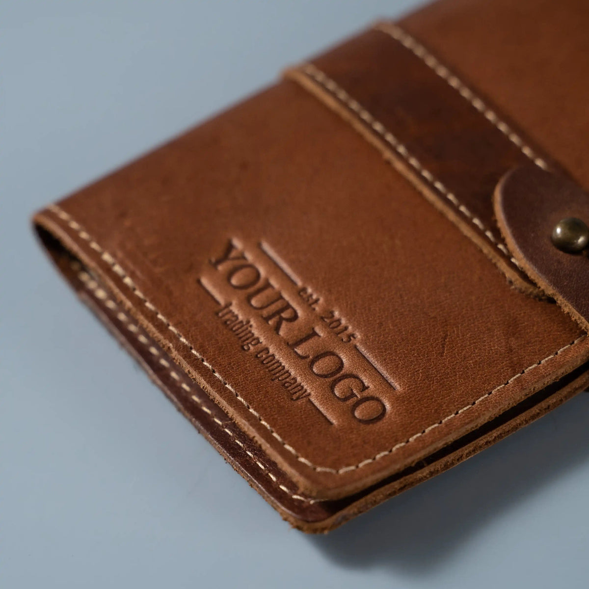 Your Logo + Our Leather - The Surveyor Fine Leather Pocket Journal Cover for Field Notes - Custom Logo and Corporate Gifting - Holtz Leather