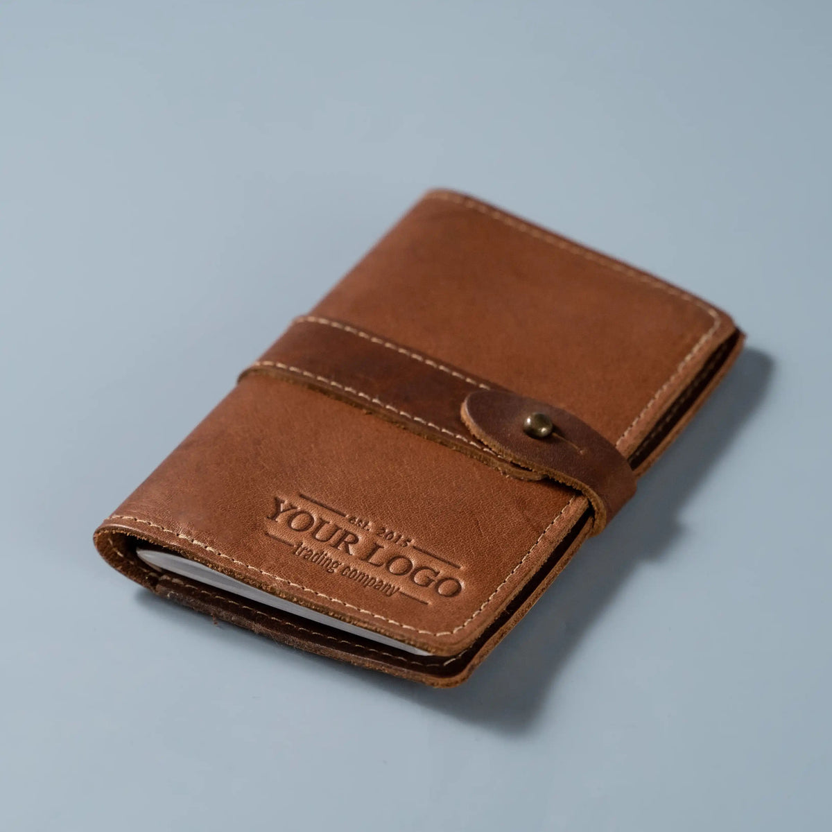 Your Logo + Our Leather - The Surveyor Fine Leather Pocket Journal Cover for Field Notes - Custom Logo and Corporate Gifting - Holtz Leather