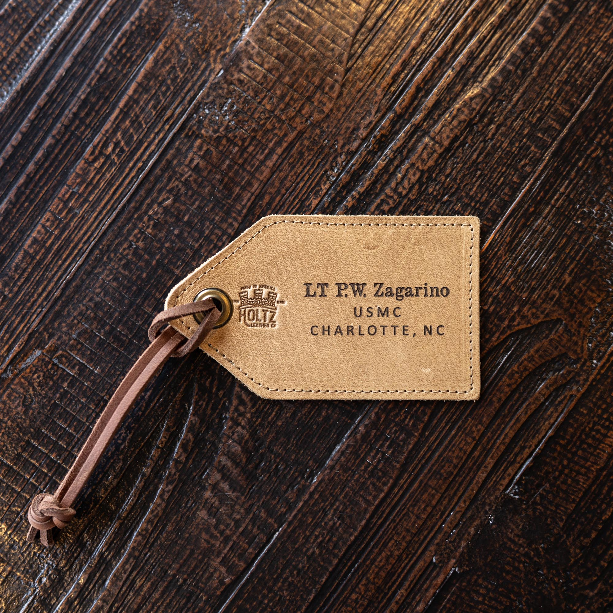Your Logo + Our Leather - The Traveler Fine Leather Luggage Tag - Custom Logo and Corporate Gifting - Holtz Leather