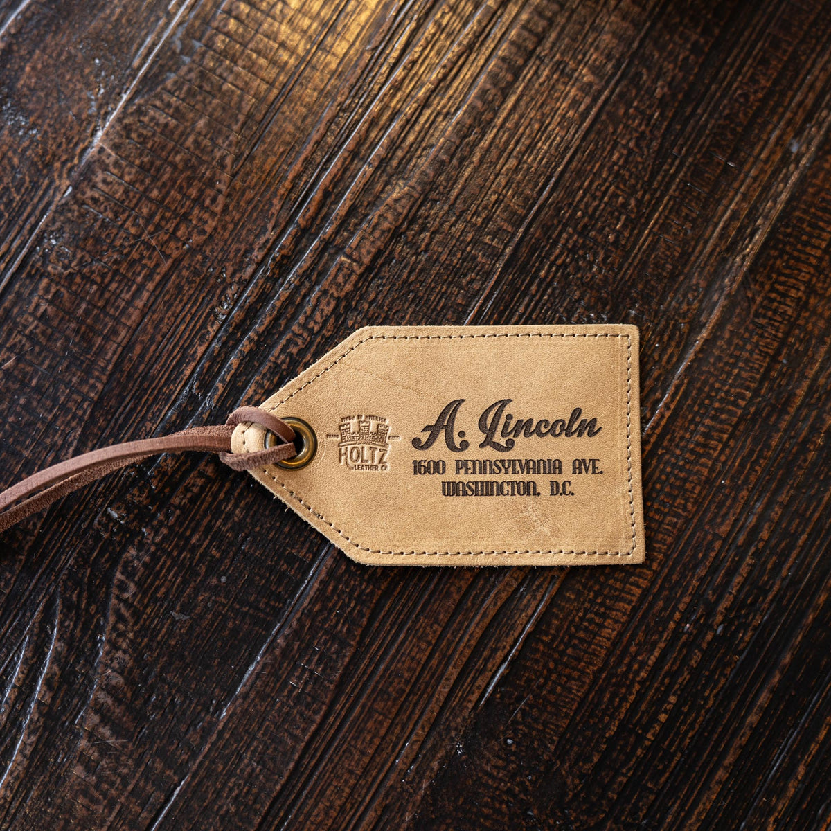 Your Logo + Our Leather - The Traveler Fine Leather Luggage Tag - Custom Logo and Corporate Gifting - Holtz Leather
