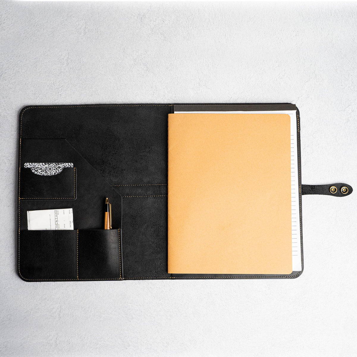 Your Logo + Our Leather - The Vanderbilt 2.0 Fine Leather Portfolio Padfolio - Custom Logo + Corporate Gifting - Holtz Leather