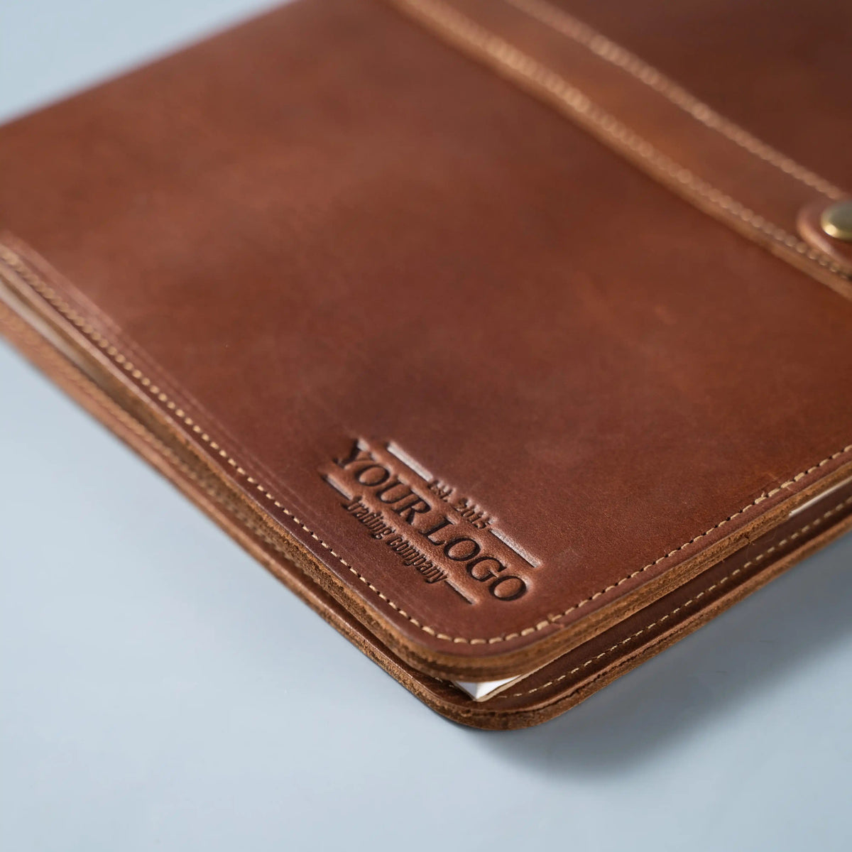 Your Logo + Our Leather - The Vanderbilt 2.0 Fine Leather Portfolio Padfolio - Custom Logo + Corporate Gifting - Holtz Leather