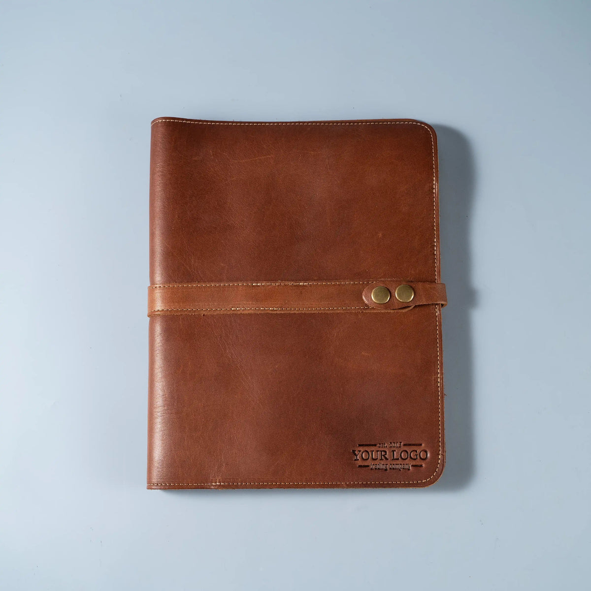 Your Logo + Our Leather - The Vanderbilt 2.0 Fine Leather Portfolio Padfolio - Custom Logo + Corporate Gifting - Holtz Leather