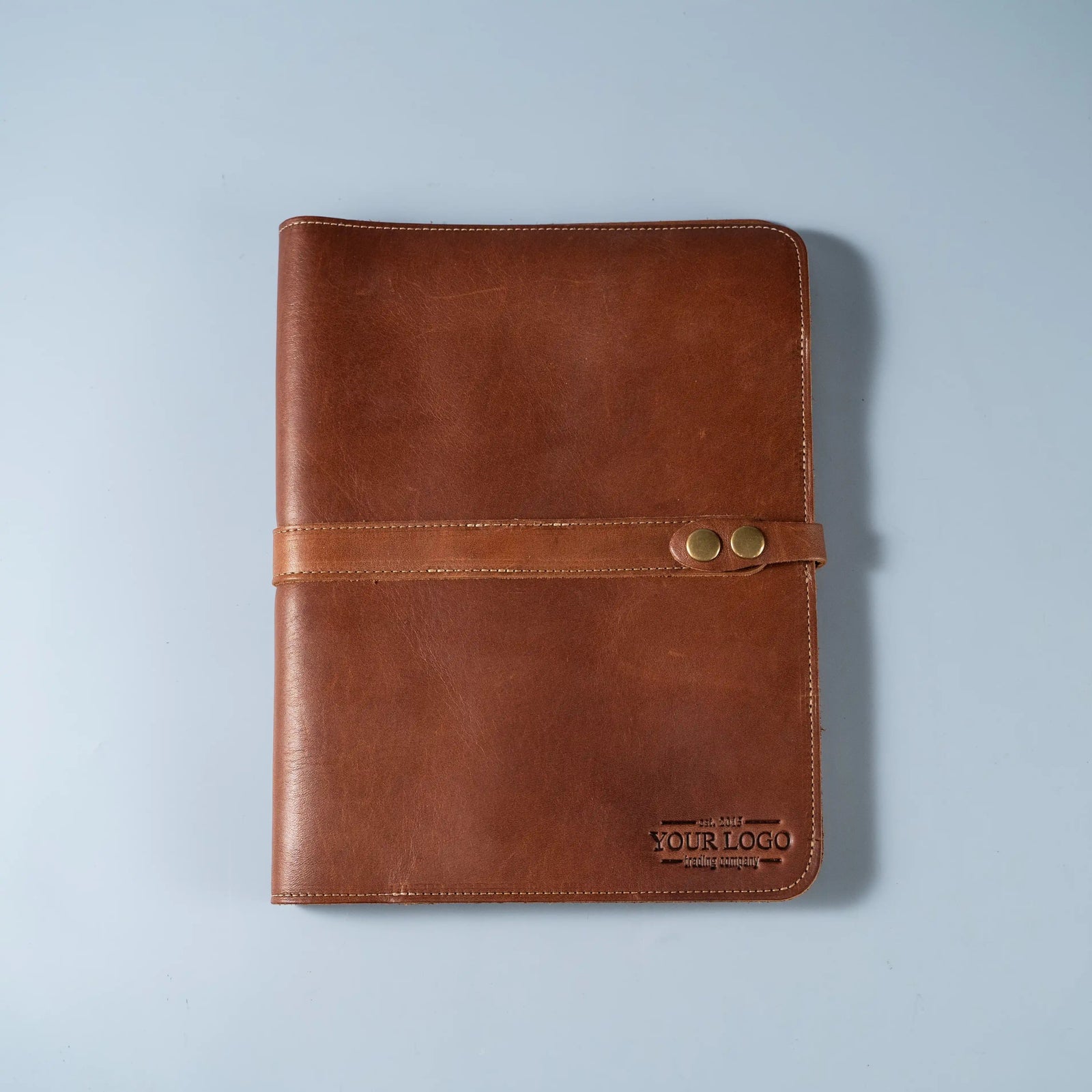 Your Logo + Our Leather - The Vanderbilt 2.0 Fine Leather Portfolio Padfolio - Custom Logo + Corporate Gifting - Holtz Leather