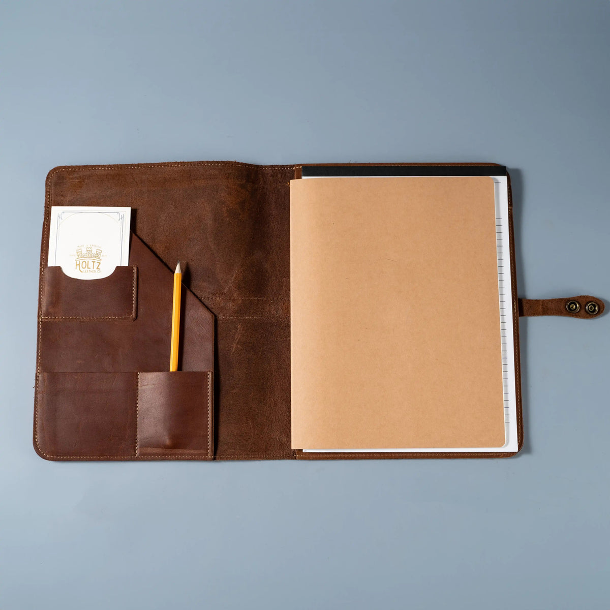 Your Logo + Our Leather - The Vanderbilt 2.0 Fine Leather Portfolio Padfolio - Custom Logo + Corporate Gifting - Holtz Leather