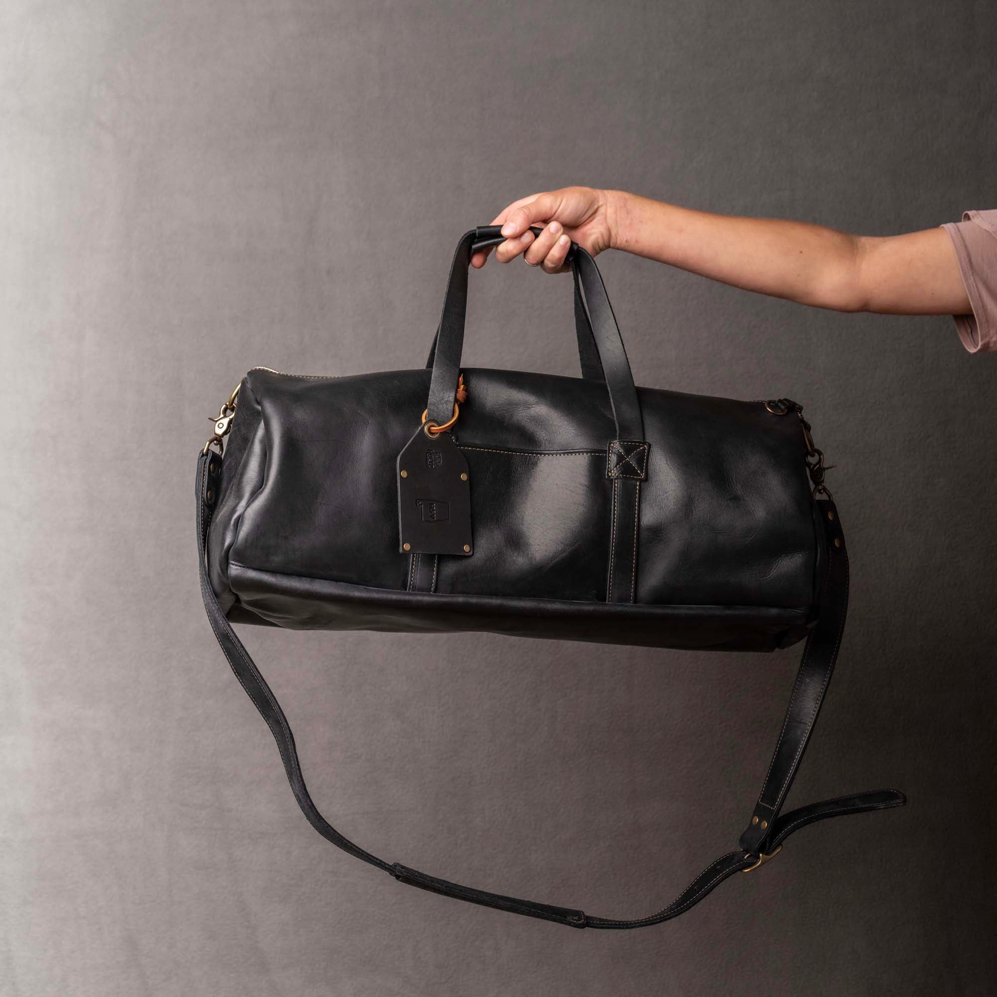 Your Logo + Our Leather - The Vintage Overnighter Bag Personalized Fine Leather Overnight Bag - Custom Logo and Corporate Gifting - Holtz Leather