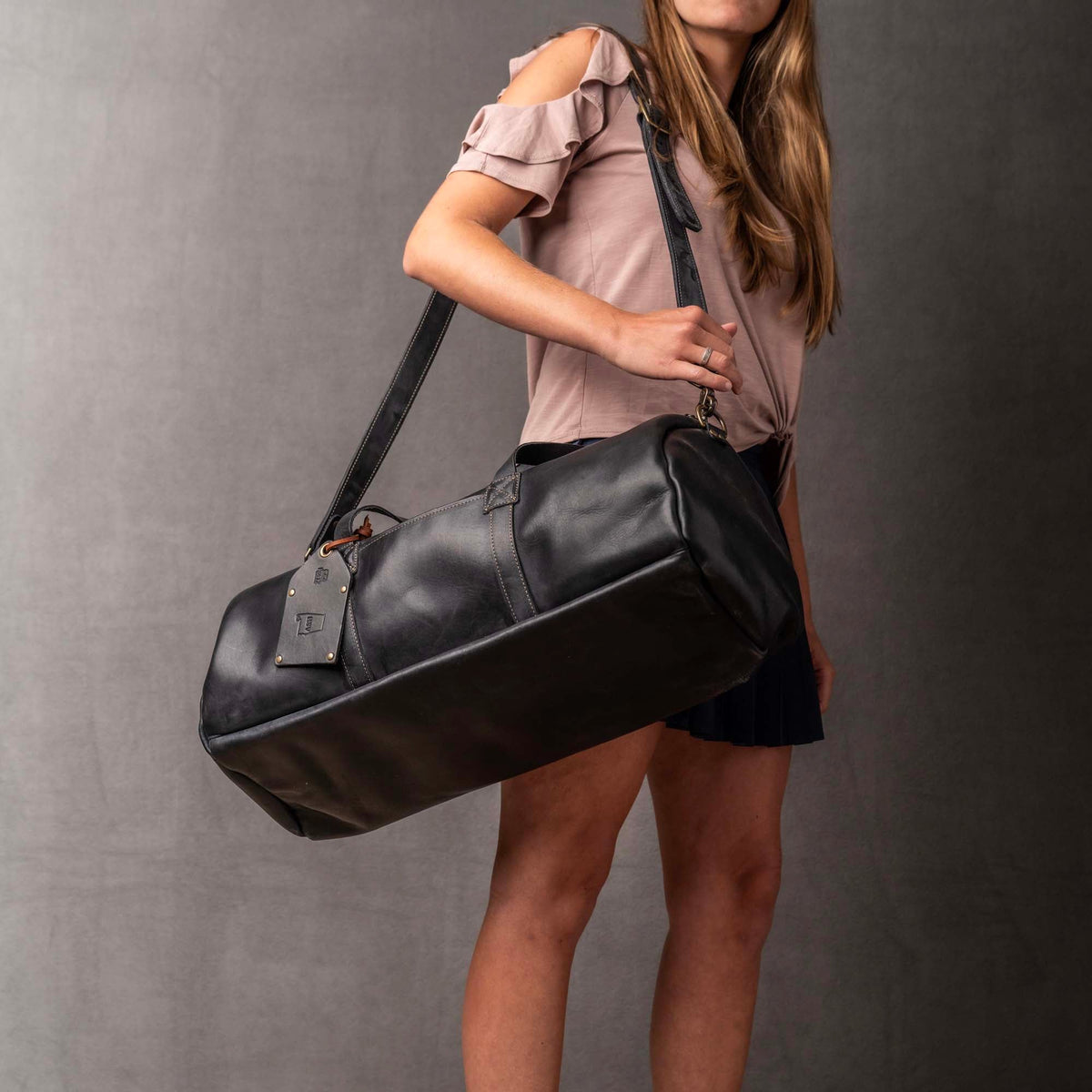 Your Logo + Our Leather - The Vintage Overnighter Bag Personalized Fine Leather Overnight Bag - Custom Logo and Corporate Gifting - Holtz Leather