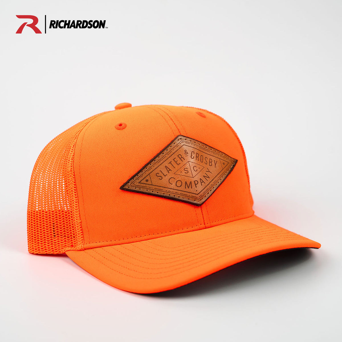 Personalized Custom Leather Patch Flat Bill Snapback Hat