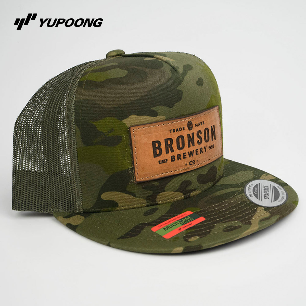 Yupoong 6006MC Tropic Camo Custom Mesh Snapback Trucker Hat with YOUR LOGO