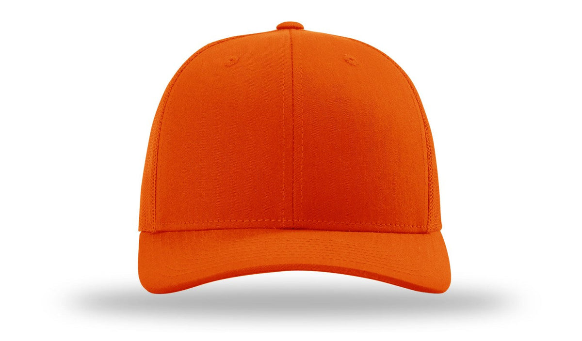 Richardson Snapback Trucker Cap - 112 - Orange - OSFM by Clothing Shop Online