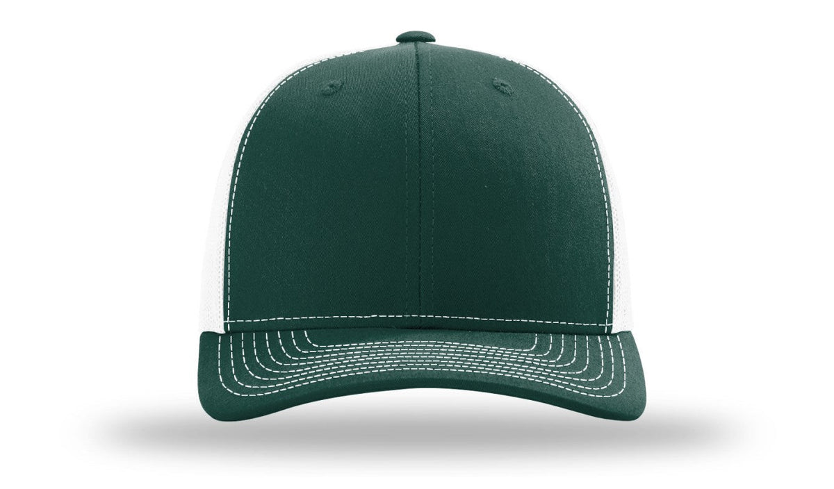 leather cross custom cap green&white