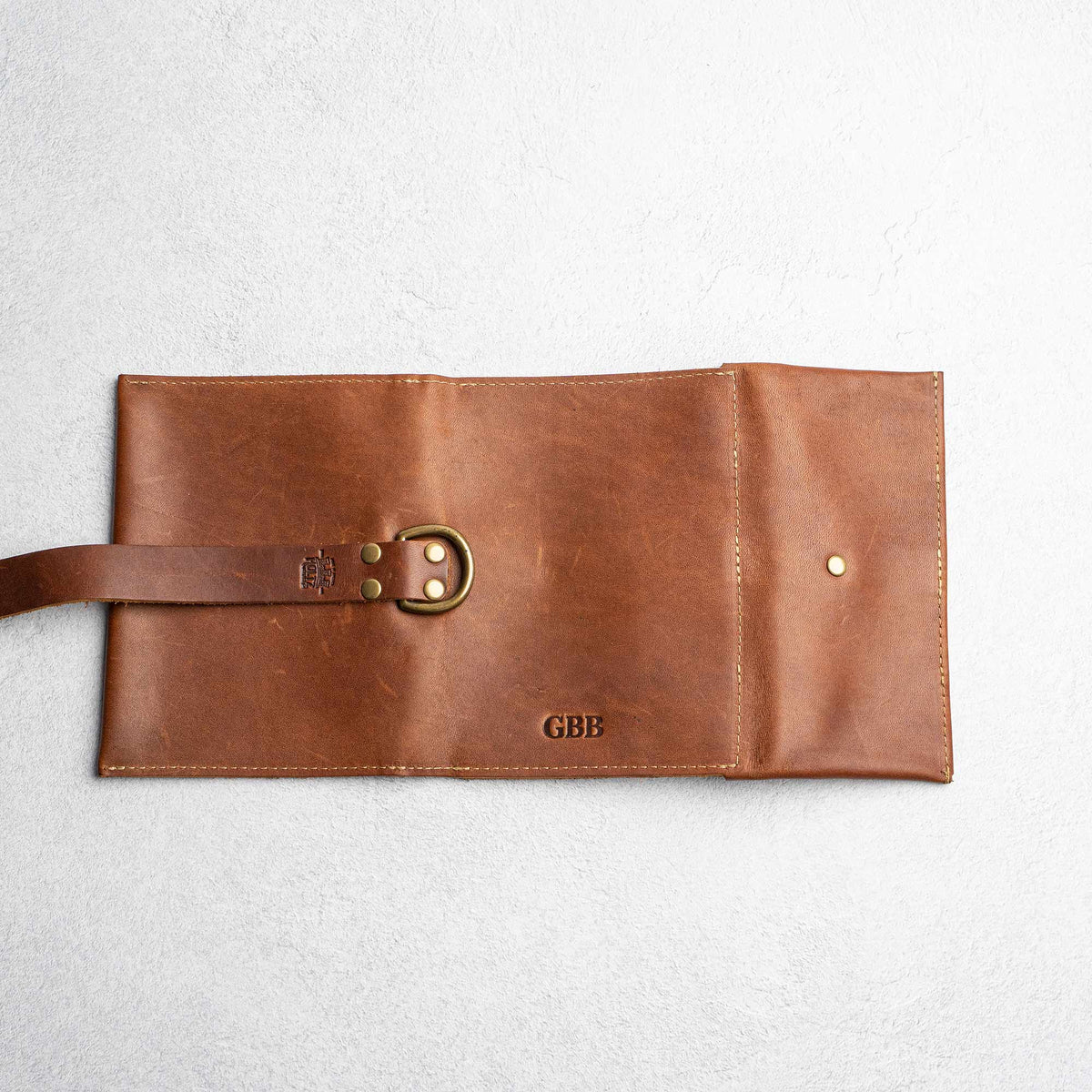 The “Dapper Jack” Personalized Fine Leather Pipe Roll Tobacco Pouch